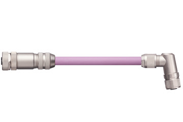 Harnessed Profibus Cables, PVC, connector A: Phoenix Contact M12, 5 poles, socket, straight, connector B: Phoenix Contact M12, 5 poles, socket, angled