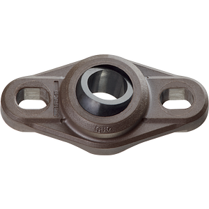 High-temperature flange bearings with 2 mounting holes, EFOM-HT, igubal®, spherical ball iglidur® X