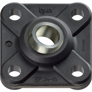 Fixed flange bearing with 4 mounting holes, EFSM igubal®, stainless steel spherical ball