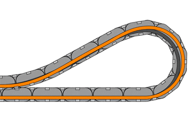 e-chain® guides hydraulic hose