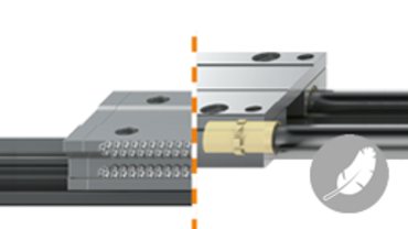 Lighter than recirculating ball bearing guides