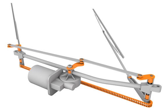 Wipers with iglidur plain bearings